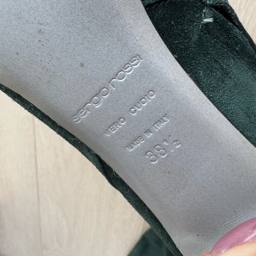 Gianvito Rossi Knee High Green Suede Boots Sz 8.5 - Picture 8 of 9